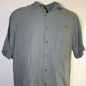 Beyond Paradise XL Casual Button Down Wood Button